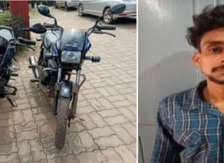 ಮೋಟಾರ್ಬೈಕ್ ಕಳವು ಆರೋಪಿಯ ಬಂಧನ