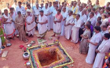 ಮೂಡುಶೆಡ್ಡೆಯ ಶ್ರೀ ಆದಿ ಕ್ಷೇತ್ರ ಜಾರ ಜಾರಂದಾಯ ದೈವಸ್ಥಾನ ನಿರ್ಮಾಣಕ್ಕೆ ನಿಧಿಕುಂಭ-ಶಿಲಾನ್ಯಾಸ