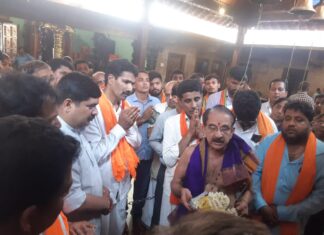 ಬಿಜೆಪಿ ಕಾರ್ಯಕರ್ತರಿ೦ದ ಶ್ರೀ ಕ್ಷೇತ್ರ ಪೊಳಲಿಗೆ ಪಾದಯಾತ್ರೆ