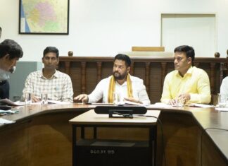 ಸಚಿವ ಬಿ. ನಾಗೇಂದ್ರರವರ ಅಧ್ಯಕ್ಷತೆಯಲ್ಲಿ ಪ್ರಗತಿ ಪರಿಶೀಲನಾ ಸಭೆ