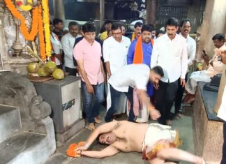 ಶಾಸಕ ವೇದವ್ಯಾಸ್ ಕಾಮತ್ ಅವರಿ೦ದ ಉರುಳು ಸೇವೆಯ ಸಂಕಲ್ಪ ಈಡೇರಿಕೆ