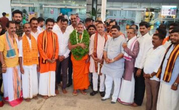 ಪೇಜಾವರ ಮಠಾಧೀಶ ಶ್ರೀ ವಿಶ್ವಪ್ರಸನ್ನ ತೀರ್ಥ ಸ್ವಾಮೀಜಿಯವರಿಗೆ ಸ್ವಾಗತ