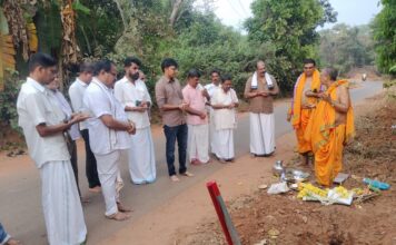 ಶಿಬರೂರು ನೂತನ ದ್ವಾರಕ್ಕೆ ಶಿಲಾನ್ಯಾಸ