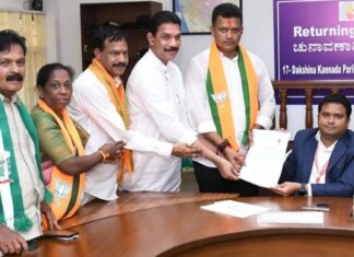 ದ.ಕ. ಬಿಜೆಪಿ ಅಭ್ಯರ್ಥಿ ಕ್ಯಾ.ಬ್ರಿಜೇಶ್ ಚೌಟ ನಾಮಪತ್ರ ಸಲ್ಲಿಕೆ: ಬೃಹತ್ ರೋಡ್ ಶೋ