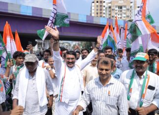 ಪಂಪ್ ವೆಲ್ ಕಣ್ಣೂರುವರೆಗೆ ಸಾಗಿದ ಕಾಂಗ್ರೆಸ್ ರೋಡ್ ಶೋ