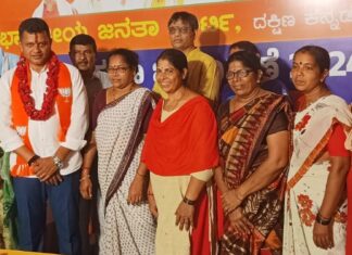 ನಾಮಪತ್ರ ಸಲ್ಲಿಕೆಗೆ ಮುನ್ನ ಕ್ಯಾ. ಬೃಜೇಶ್ ಚೌಟರಿಗೆ ಹರಸಿದ ‘ನಾರೀಶಕ್ತಿ’