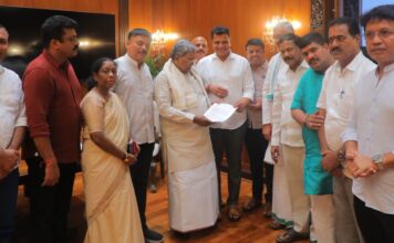 ಕೆಂಪು ಕಲ್ಲು ಹಾಗೂ ಮರಳು ಅಭಾವ: ಸಮಸ್ಯೆ ಬಗೆಹರಿಸಲು ಮುಖ್ಯಮಂತ್ರಿಗಳಿಗೆ ಬಿಜೆಪಿ ನಿಯೋಗ ಮನವಿ